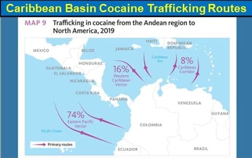 El tráfico de cocaína procedente de la región andina hacia Norteamérica